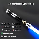 RGB 3.0 FX Light Sabers for Adults Star Wars, Motion Control and Smooth Swing, 16 Sound Fonts Light Saber and Infinite Color Changing, Lightsabers for Adults for Halloween Cosplay Props