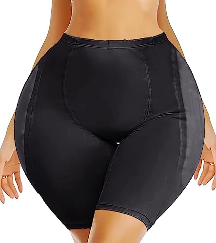 Sliot Hip Pads for Women Hip Dip Pads Fake Butt Padded Underwear Hip Enhancer Shapewear Crossdressers Butt Lifter Pad Panties (Black, 2X-Large)