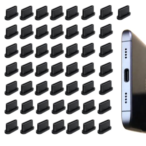 50 Pcs USB C Dust Plug, USB Type C Anti Dust Plugs Cover, Type C Charging Port Plug, USB C Dust Cover Compatible with Samsung Galaxy Google Pixel Moto G TCL UMIDIGI OnePlus Nord & Type C Port Device