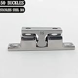 Solid Stainless Steel Cabinet Door Catch,glrovazas 2Pcs Cabinet Latch Roller Catch Furniture Cabinet Door Dual Ball Tension Latch Closet Ball Roller Catch Latch with Screw (50mm)