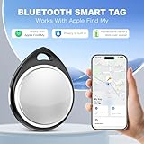 Air Tags-4 Pack Item Finders Work for Apple Find My (iOS Only) APP Tracker Tag for Kids, Luggage, Keys, Backpack, etc, Black+Black+White+White(Not for Android)