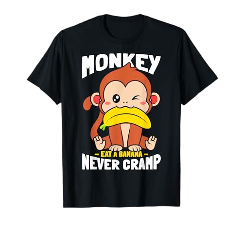 Monkey Eating Banana Never Cramp T-Shirt