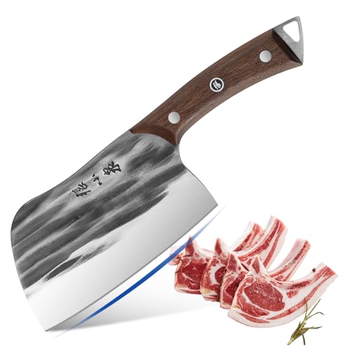 ZHANG XIAO QUAN SINCE 1628 Heavy Duty Butcher Knife, 40Cr13 Stainless Steel Chinese Cleaver Knife for Cutting Bones