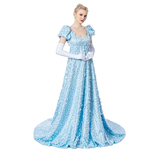 Daphne Regency Women's Blue Lace Dress - S