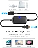 Wii to HDMI Adapter Cable [1080P/720P] Wii HDMI Picture Quality Upscaler Resolution Enhancer Wii 2 HDMI Converter Supports All Display Modes Compatible with Wii/Wii U Console (6.56FT, Plug & Play)