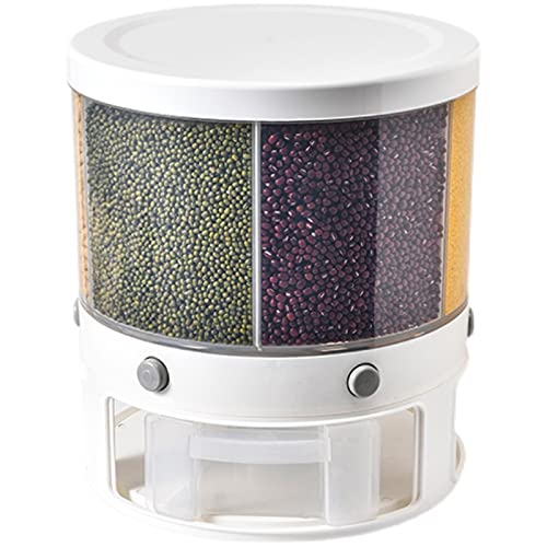 JWWBM Rice Storage Container, Hermetic Food Boxes, Automatic Rice Dispenser, with Lid, Grain Storage Bin, for Kitchen