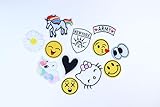 60pcs Random Assorted Styles Embroidered Patches, Bright Vivid Colors, Sew On/Iron On Patch Applique for Clothes, Dress, Hat, Jeans, DIY Accessories