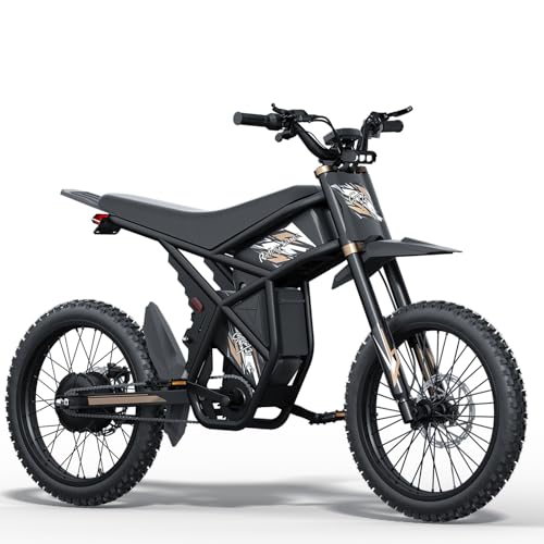 Upgraded GT73PRO/GT73 Electric Motorcycle for Adults Teens 3000W 60V/2400W 48V, Max 50/37 MPH & 2160Wh/1747Wh Dual Battery, 85 Mile Long Range Ebike with 25" Dirt Tires E DirtBike (Urban)