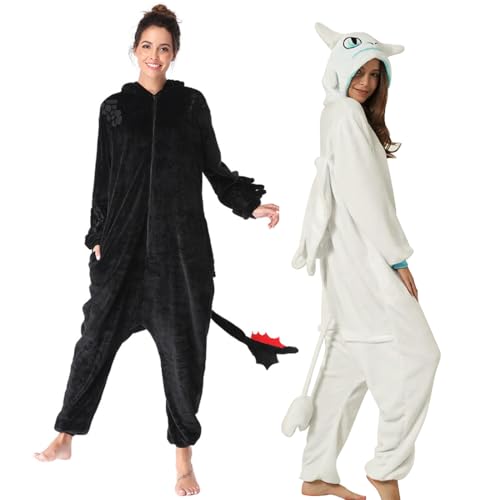 Men Women Pajamas Dragon Animal Shoes Onesie Cosplay Costume Christmas Halloween Pajamas Zipper Jumpsuit