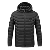 Heated Jackets for Men Women Windproof Water Resistant Outdoor Hunting Camping Winter Hooded Heating Puffer Jacket camisas de franela para hombre con gorro