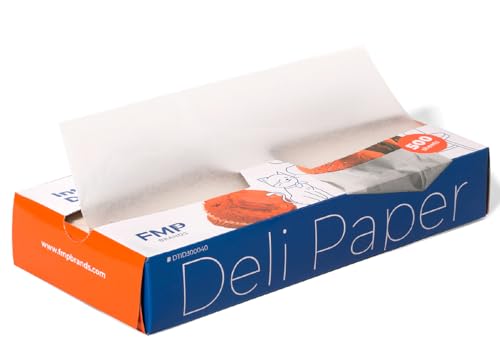 Fit Meal Prep [500 Pack] 12 x 10.75" Wax Paper Sheets for Food, Interfolded Precut Deli Pop Up Grease-Proof Sandwich Paper Wraps, Waterproof for Lunch, Food Basket, Microwave Cover, BBQ