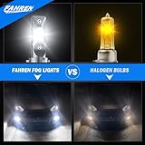 FAHREN 9006 9005 Fog Bulbs, 56000LM 800% New & Bright 6500K with Cooling Fan, 9006 9005 Bulb 360° Adjustable CANbus Ready, Pack of 4