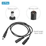 PATIKIL 1 Male to 2 Female DC Power Splitter Cable, 2 Pack 5.5mmx2.1mm Y Splitter Cable for CCTV Cameras, Router, LED Light Strip