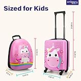 emissary Kids Luggage With Wheels For Girls, Unicorn Kids Luggage Set, Childrens Luggage For Girls With Wheels, Kids Suitcases With Wheels For Girl, Toddler Suitcase For Girls, Travel Luggage For Kids