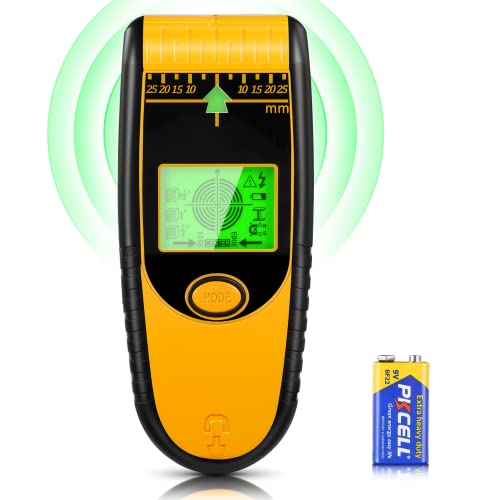 Stud Finder Wall Scanner Sensor - New 7 in 1 Electronic Wall Wood Metal Studfinder Edge Center Beam Sensor Detector with LCD Display ＆ Audio Alarm AC Wire Stud Finder for Detection Pipe Joist Drywall