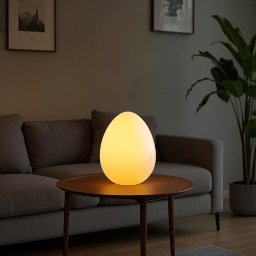 Mr.Go 11-Inch LED Egg Lamp with Remote - Color-Changing, Cordless, Waterproof, Rechargeable Night Light Mood Lighting - 16 RGB Colors, 4 Modes, Dimmable - Great as Table Centerpiece or Room Decoration