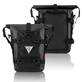 SOYAVISION Pair Universal Motorcycle Bumpers Bag Waterproof PVC Motor Scooter Crash Bar Bag Motorbike Side Frame Bag Riding Tools Accessories (Black)