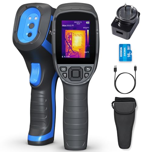 TOPDON TC005 256 x 192 IR High Resolution Dual-Camera Thermal Imaging Camera with 12-Hour Battery Life and 2MP Visual Light Camera, -4°F~1022°F Handheld Infrared Thermal Imager with PC 2D/3D Analysis