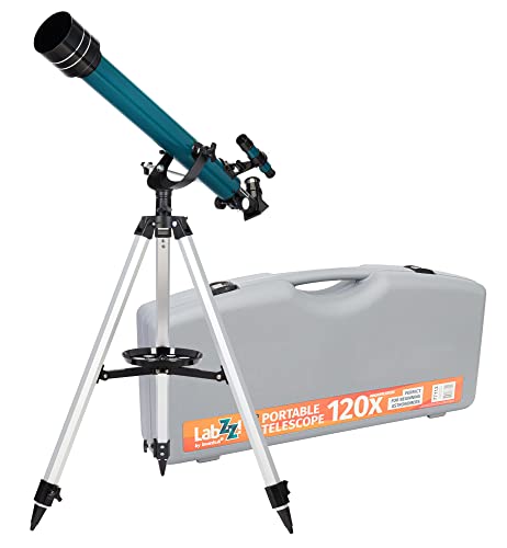 Levenhuk LabZZ TK60 60mm Portable Travel Refractor Telescope with Case and Accessories for Kids