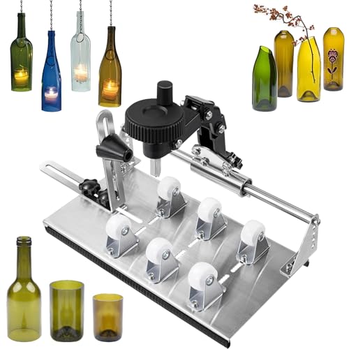 Glass Bottle Cutter - Upgraded Wine Bottle Cutter Kit for Most Shapes, Bottle Cutter & Glass Cutter kit Round Square, Bottles Cutter DIY Craft Kit