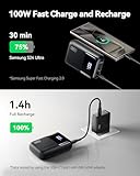 INIU 100W Power Bank, Mini Size 25000mAh High Capacity Laptop Portable Charger, USB C in&Out Tablet Powerbank, Smart Digital Display Phone Charger for iPhone 16 15, Samsung, iPad, MacBook, Laptop etc.