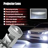 YESCHE H8 H11 H16 LED Spot Lens Fog Light Bulbs 3.5 Times Brightness 6500K White Lamps Replacement for Vehicles Non-polarity Play and Plug (Pack of 2)