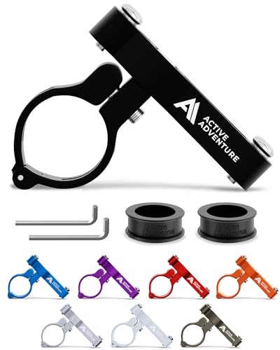 Bike Water Bottle Holder Adapter for Handlebars or Seat Post Water Bottle Holder Adapter Black Anodized Handlebar Cage Mount Seat Post Water Bottle Cage Adjustable MTB Road Kid Bike Beach Cruiser