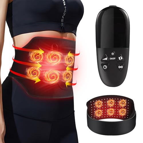 Red Light Therapy Belt,Vibrating Red Light Therapy for Body,660nm&850nm Upgraded 3-in-1 Chips,Wireless Remote Control Infrared Red Light Therapy Helps Relieve Back Shoulder Abdominal Muscle Pain