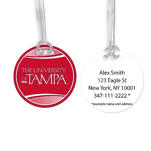 University of Tampa Travel Luggage ID Bag Tag for Suitcases/Round Plastic Label (University of Tampa 3)