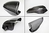 Direct Add-on Carbon Fiber Side Mirror Covers Caps Pair Compatible for 2012-2017 BMW F10 M5