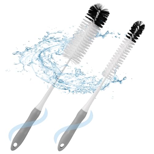 Bottle Cleaner Brush Set - Long Handle Bottle Brushes for Cleaning Narrow Neck Bottles, Beer, Wine, Baby Bottle, Pipes, Tubes, and Small Bottle