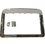 Longroadaccess Kozak Volvo VNL 2004-2017 Semi Truck Chrome Steel Bug Shield Wind Deflector with Volvo Grille Emblem and Stripe, Behind The Headlight Chrome Trim Set, 2X Wiper Blades and Kozak Vest