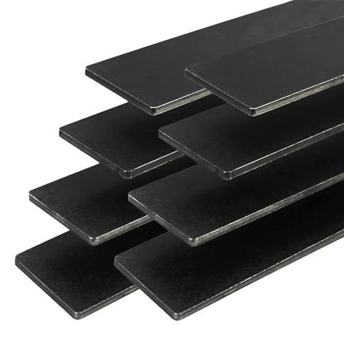 SALUINOKI 8Pack 1084 Steel Flat Stock 12"x1.5"x1/8" Knife Blanks for Knife Making Forging Steel Forge Metal for Blacksmithing Bladesmithing