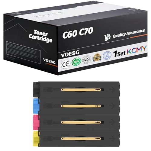 Compatible for Xerox C60 C70 Toner Cartridge Work for Xerox Color C60 C70 Printers, with Chip, High Yield 30000 Pages, High-Definition Printing (Multicolor)