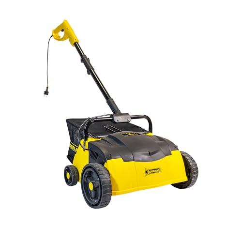 Artificial Turf Vacuum Sweeper by Roll & Comb, Corded Electric Lawn Rake for Artificial Grass, Cool Gardening Gift, 25 Liter Leaf Collector, Model 302e, 19.8lb.