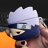 iFace Naruto Shippuden Anime Figure AirPods Case Compatible with AirPods Pro and Pro 2 – Silicone Protective Cover [Carabiner Clip Included] [Wireless Charging Compatible] – Kakashi