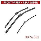 Brush Accessories For SKODA Octavia 2004 2005 2006 2007 2008 2009 2010 2011 Windshield Wiper 24"+19"+16" Front Rear Wiper Blades Brushes Cutter Accessories