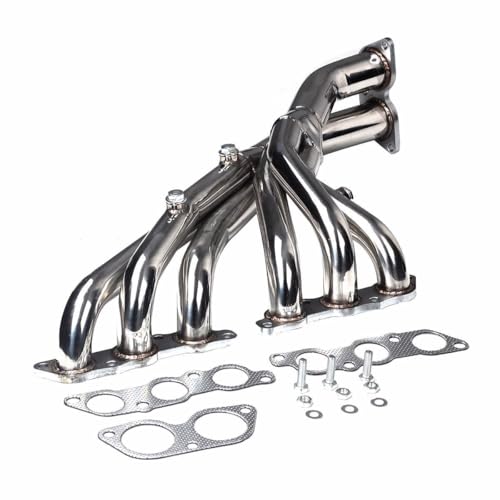 Stainless Steel Exhaust Manifold Header For Lexus IS300 2001-2005，Compatible With IS300 ALTEZZA XE10 JCE10 3.0L 3-2 L6 2JZ-GE，Sliver