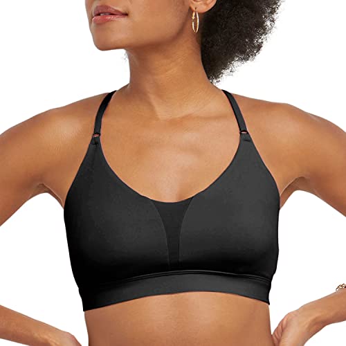 Champion Women's Sports, Soft Touch, Moisture-Wicking Bra, Retired, Black, Medium