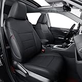 coverdream Custom Seat Covers Compatible with Select Toyota CHR 2017 2018 2019 2020 2021 2022 2023 Models - Leatherette (Black,Full Set)