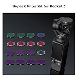 K&F Concept ND, ND/PL, Effect Filter for DJI Osmo Pocket 3, 16Pack Black Diffusion 1/4 1/8 UV CPL ND32/PL ND16/PL ND8/PL ND64/PL ND8 ND16 ND32 ND64 ND128 ND256 ND1000, Light Pullution Reduction Filter