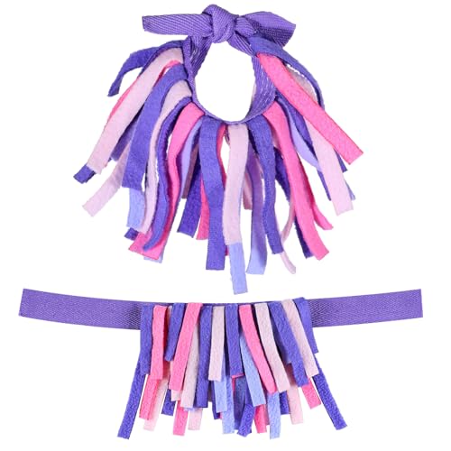 Breling 2 Pcs Luggage Pom Poms for Suitcases Funny Luggage Identifiers Pom Tags for Baggage Suitcase Backpack Identifier,Pink and Purple