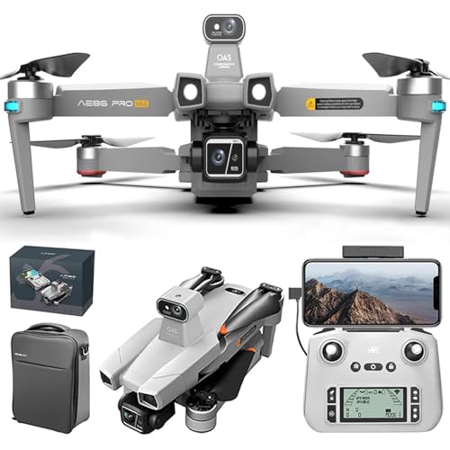 Bingchat New Professional Drones with Camera for Adults 4K, 3 Axis Gimbal EIS for Videos, 82 Mins Flight Time, 16404ft Safe Long Range, 5G Digital Transmission Easy Cable Connection Way, 360° Laser Obstacle Avoidance, GPS Auto Return Home, Follow Me/Car