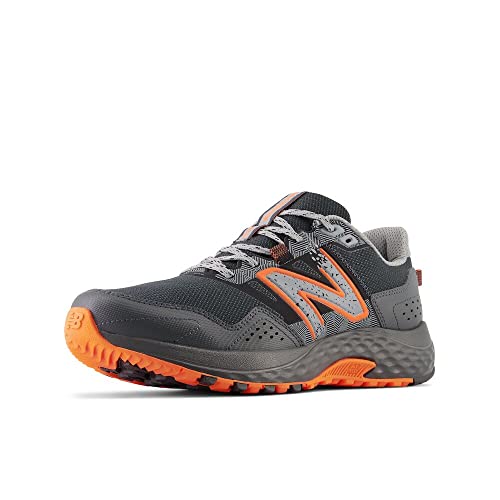 New Balance Men's 410 V8 Trail Running Shoe, Black/Cayenne/Shadow Grey, 9