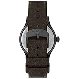 Timex Men's Expedition Scout 40mm Watch – Gunmetal Case Khaki Dial with Dark Brown Leather Strap