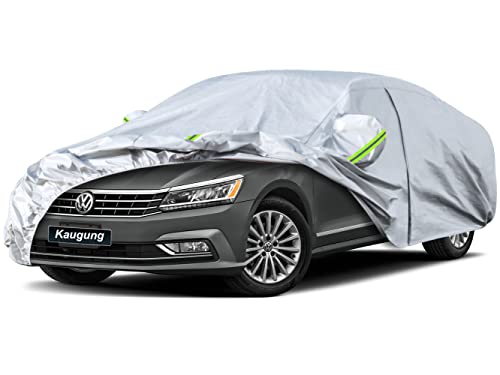 Kaugung 6 Layers Car Cover Custom Fit VW Passat Sedan from 2000 to 2025, Waterproof All Weather Resistant Outdoor Indoor Sun Rain Dust Snow Protection. (USA Warehouse, Within 3-7 Days)