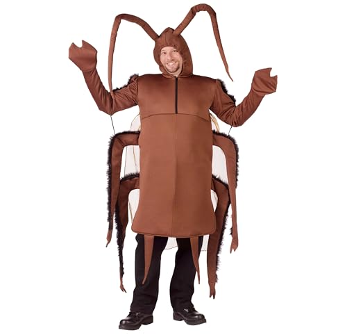 Fun World Mens Cockroach Adult Sized Costumes, Brown