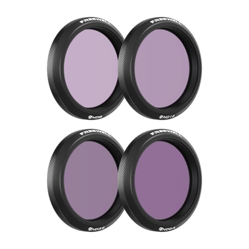 Freewell ND8, ND16, ND32, ND64 Standard Daylight Filter Set for Osmo Action 5 Pro/Action 4/Action 3 - Essential for Daylight Filming
