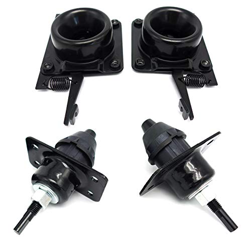KOXUYIM Hood Release SET (4 PCS) Upper & Lower Latches, Fit for Volvo Truck VN VNL(#20498998) (#20565619) (#8074938) Black