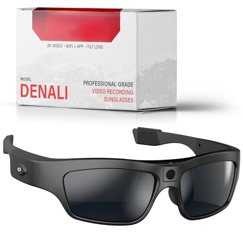 iVue Denali 2K/1080P HD Camera Glasses POV Video Recording Sport Sunglasses DVR Eyewear, Up to 60fps, 128gb Memory